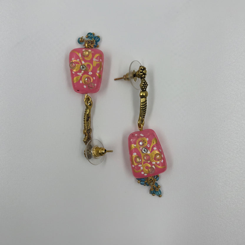 Blue Poise Statement Earrings