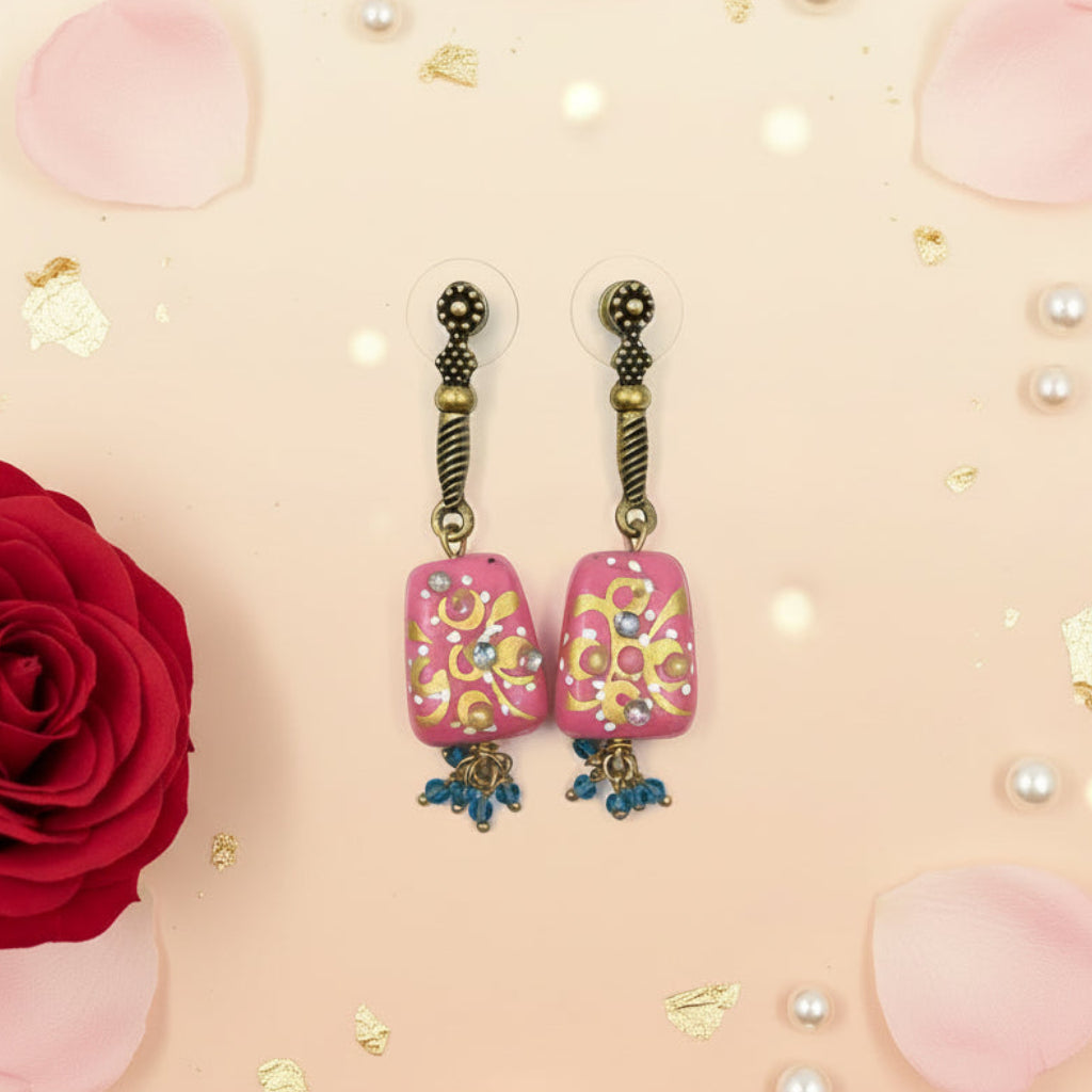 Blue Poise Statement Earrings