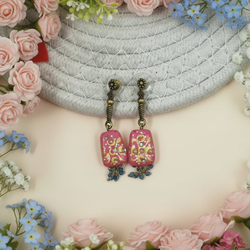 Blue Poise Statement Earrings