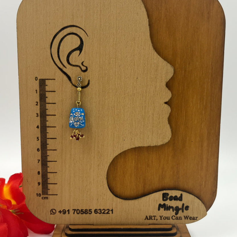 Blue Poise Statement Earrings