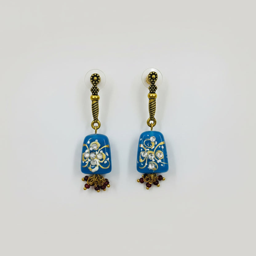 Blue Poise Statement Earrings