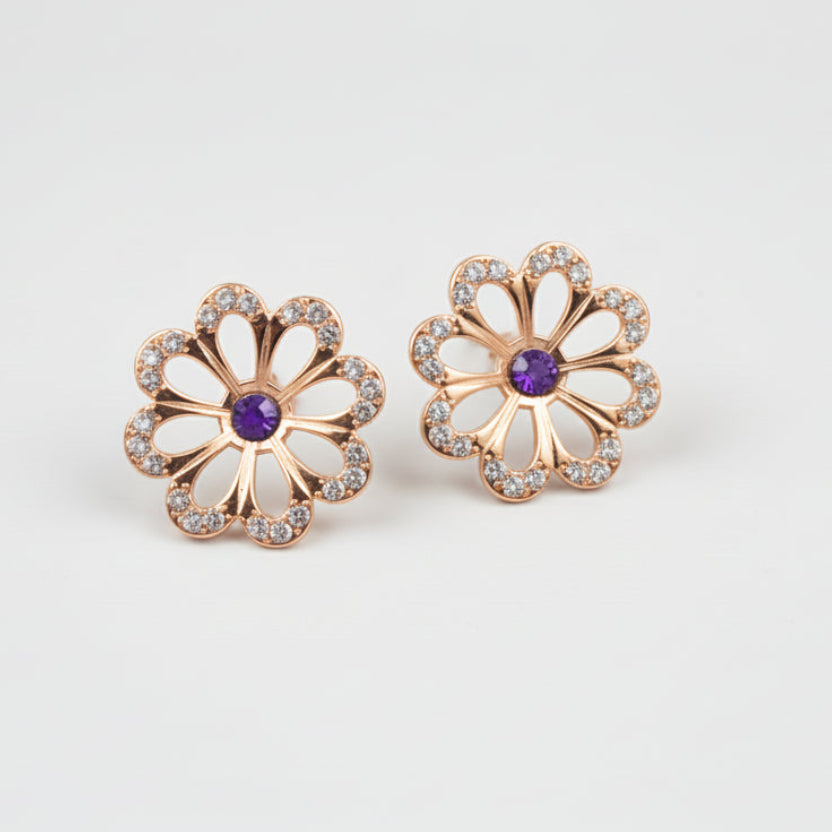 Radiant Bloom Stud Earrings