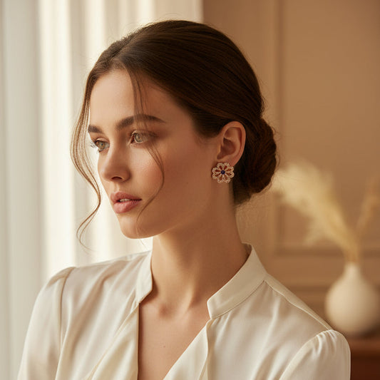 Radiant Bloom Stud Earrings