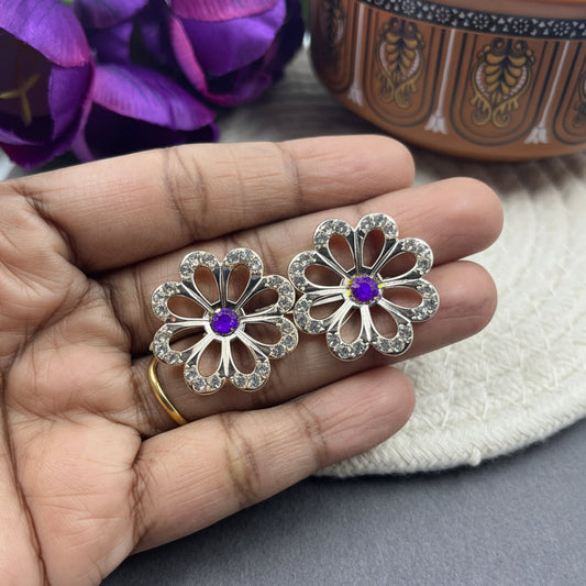 Radiant Bloom Stud Earrings