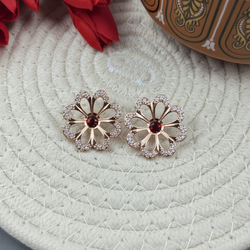 Radiant Bloom Stud Earrings