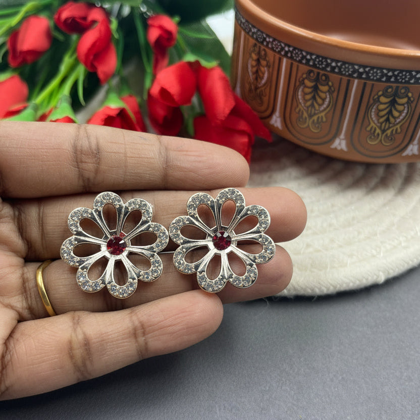 Radiant Bloom Stud Earrings