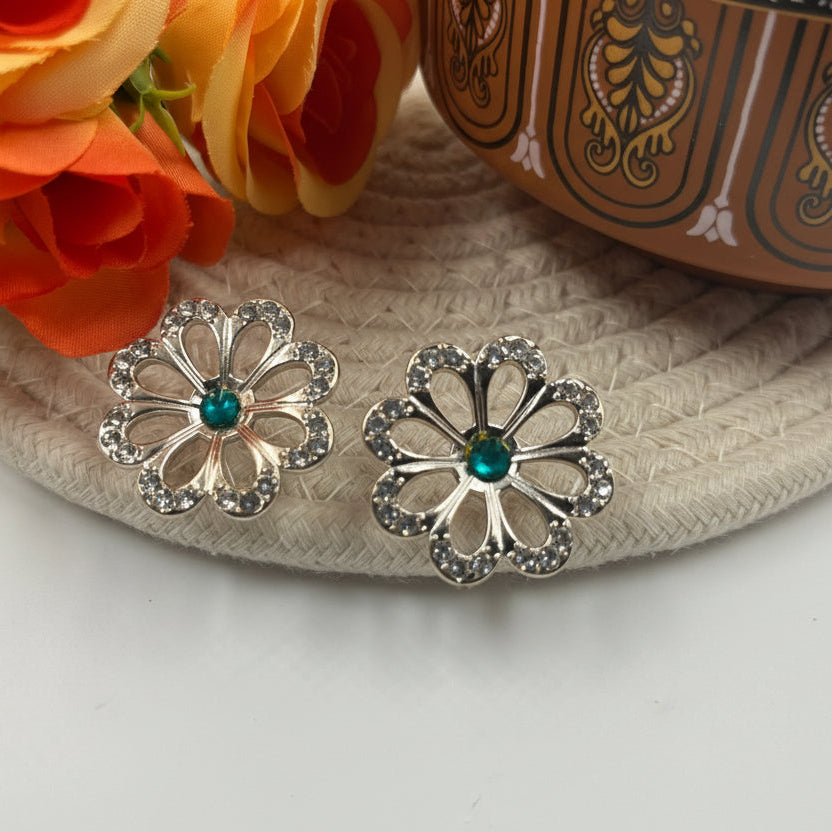 Radiant Bloom Stud Earrings