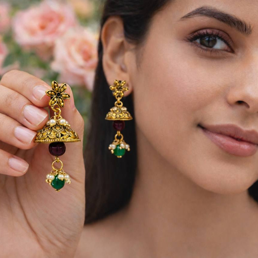 Swarna Jhumka Earrings