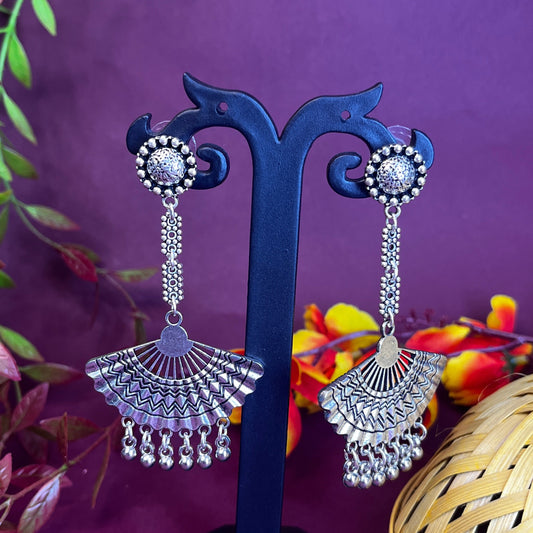 Resonant Fan Long Drop Earrings