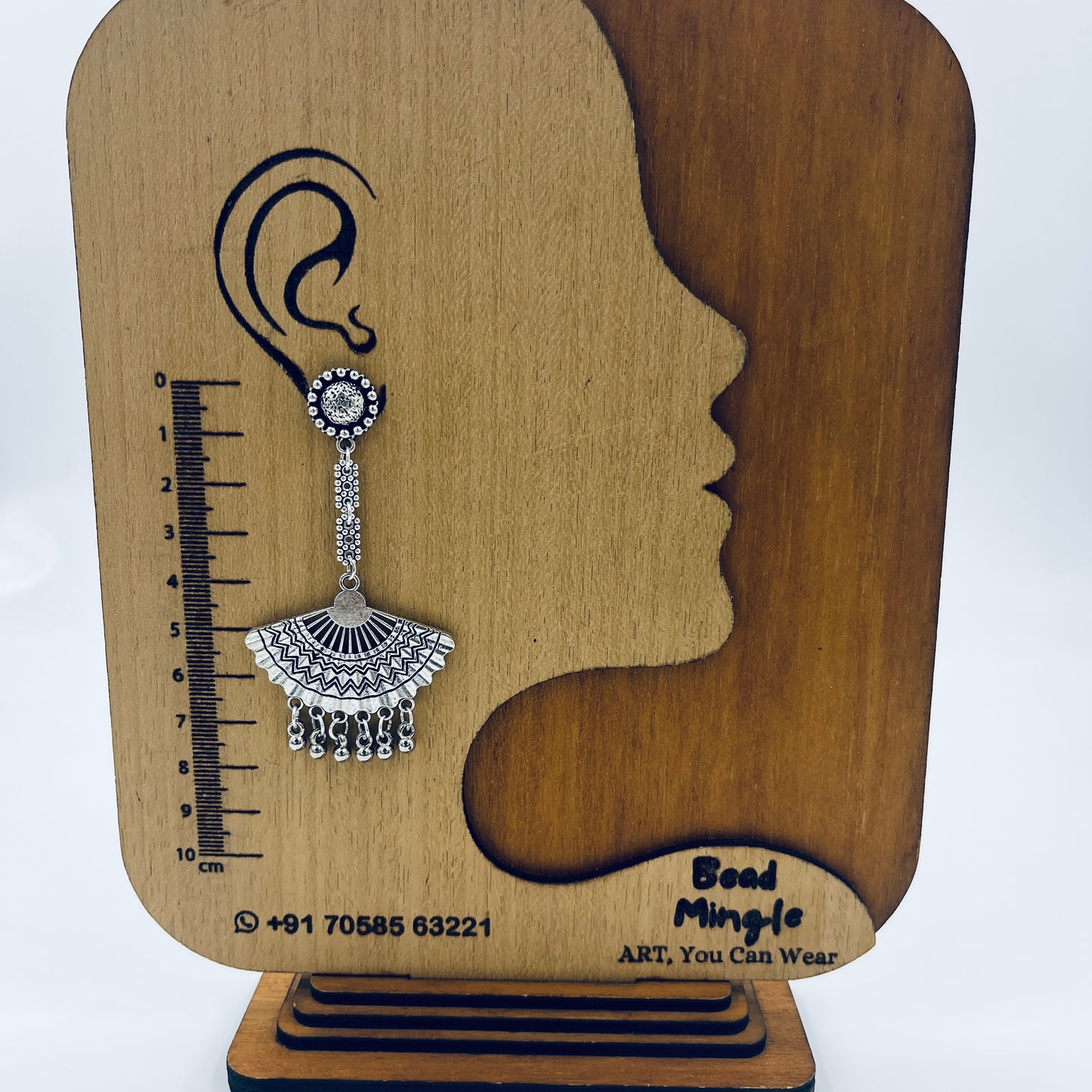 Resonant Fan Long Drop Earrings