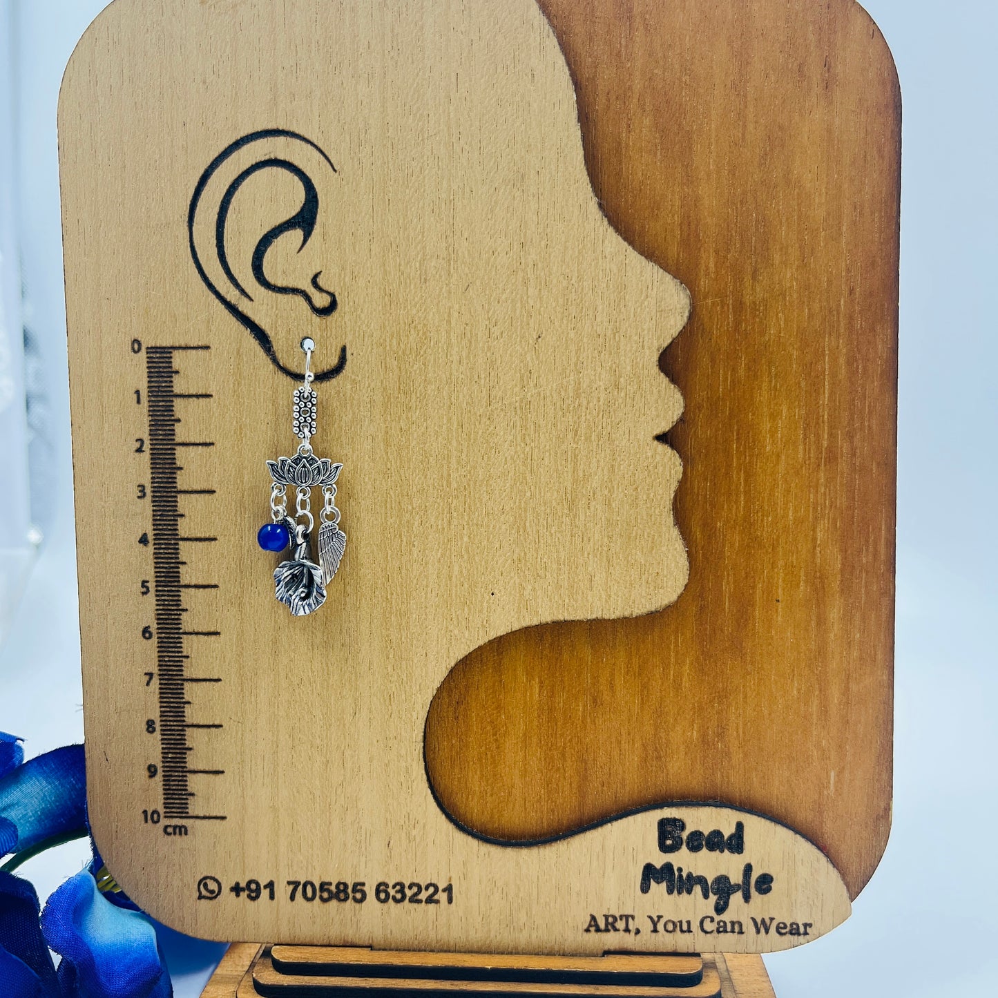 Celestine Lotus Charm Minimal Earrings